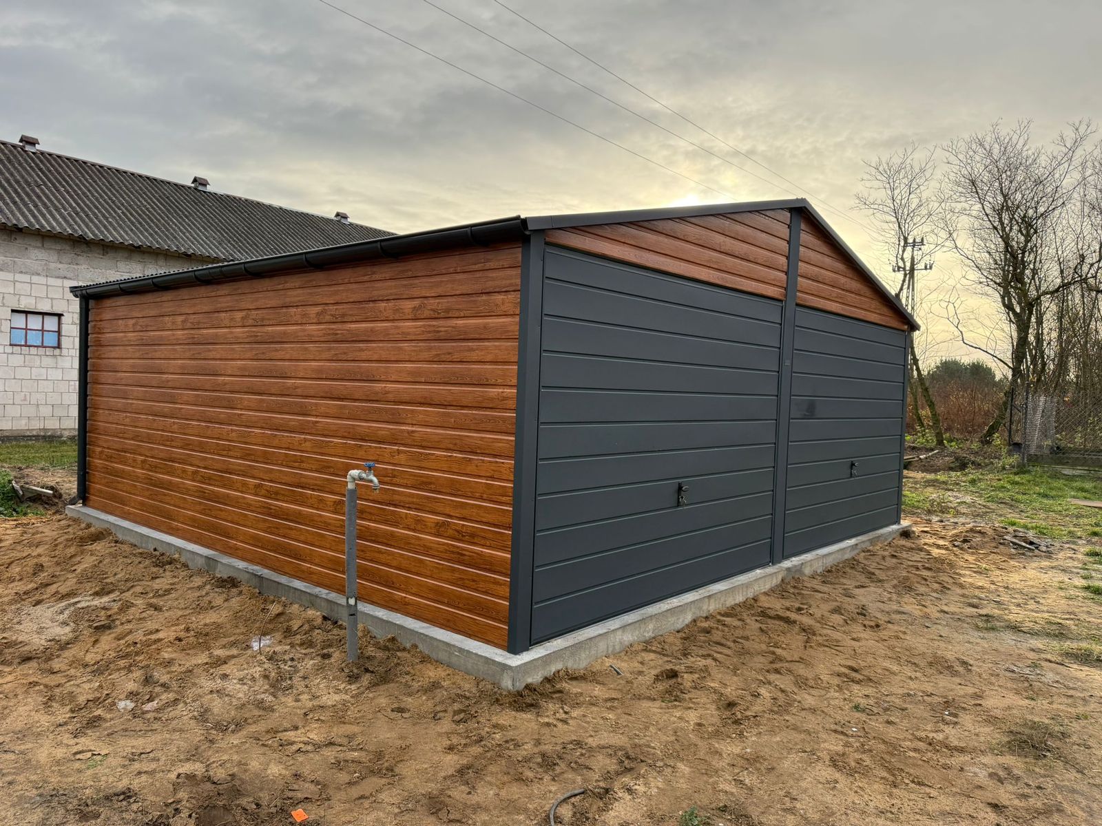 Garaż Drewnopodobny 6×5,8 Dwuspadowy