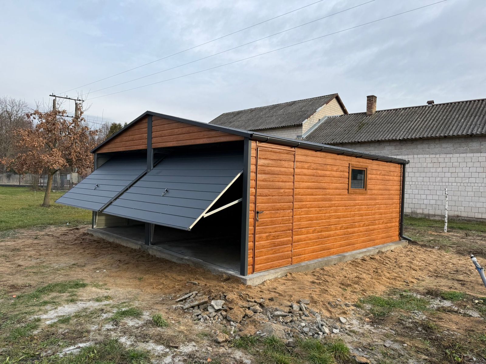 Garaż Drewnopodobny 6×5,8 Dwuspadowy