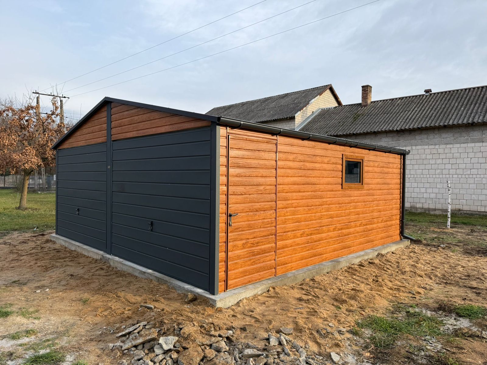 Garaż Drewnopodobny 6×5,8 Dwuspadowy