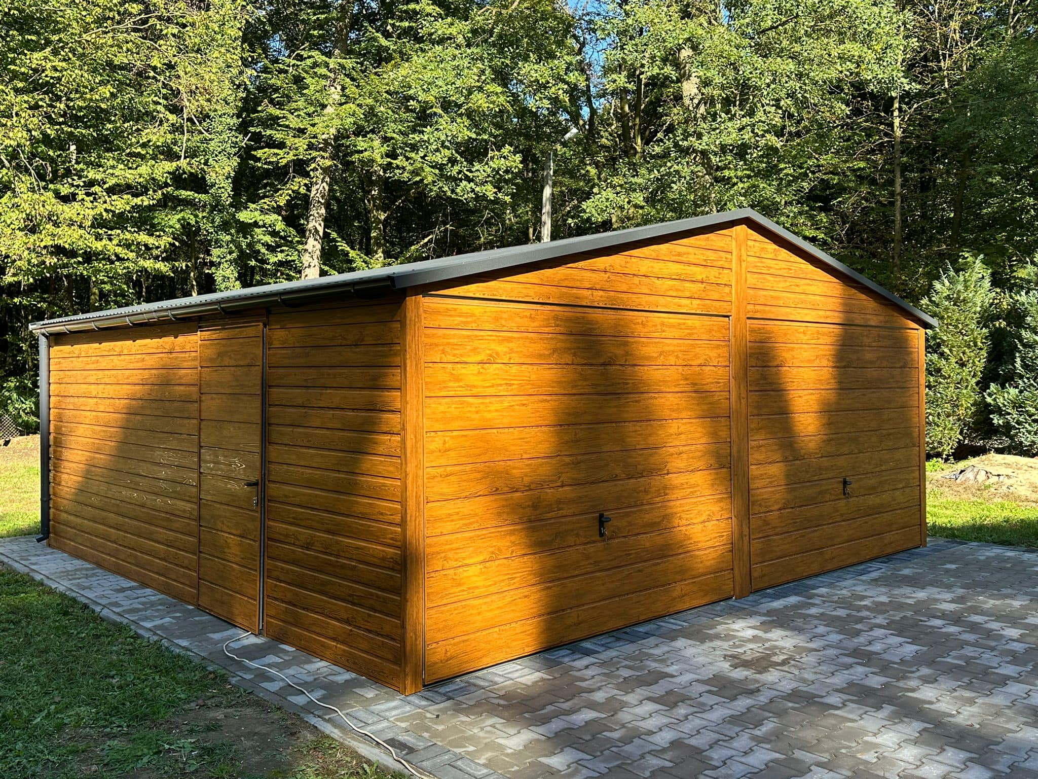 Garaż drewnopodobny 6 m x 5,8 m ID- D19 - obrazek 2