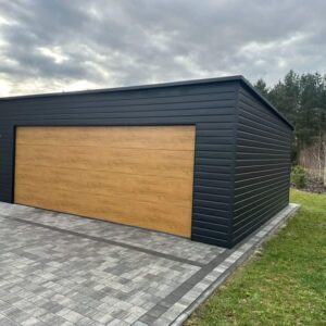 Garaż akrylowy 6x6m z bramą segmentową ID S50